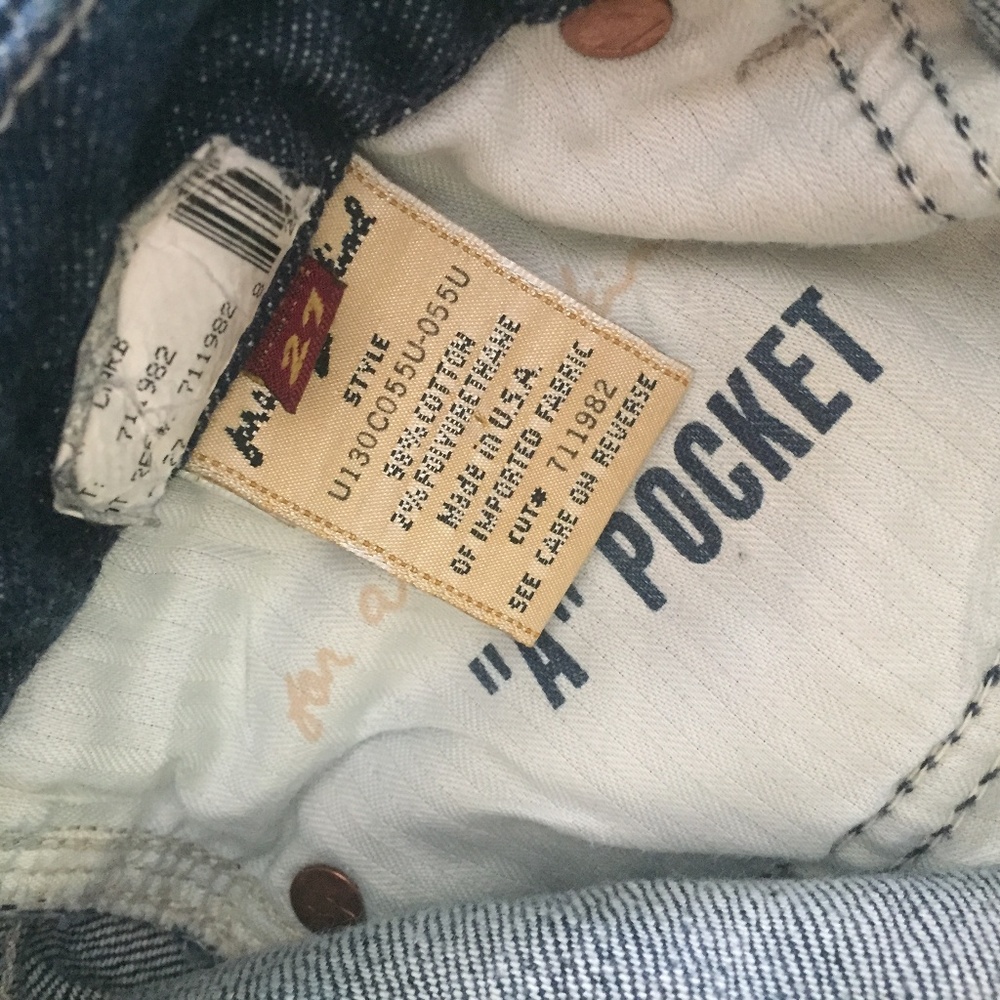 7FAM A-Pocket Rhinestone Jeans Denim Bootcut Bling - Picture 8 of 8